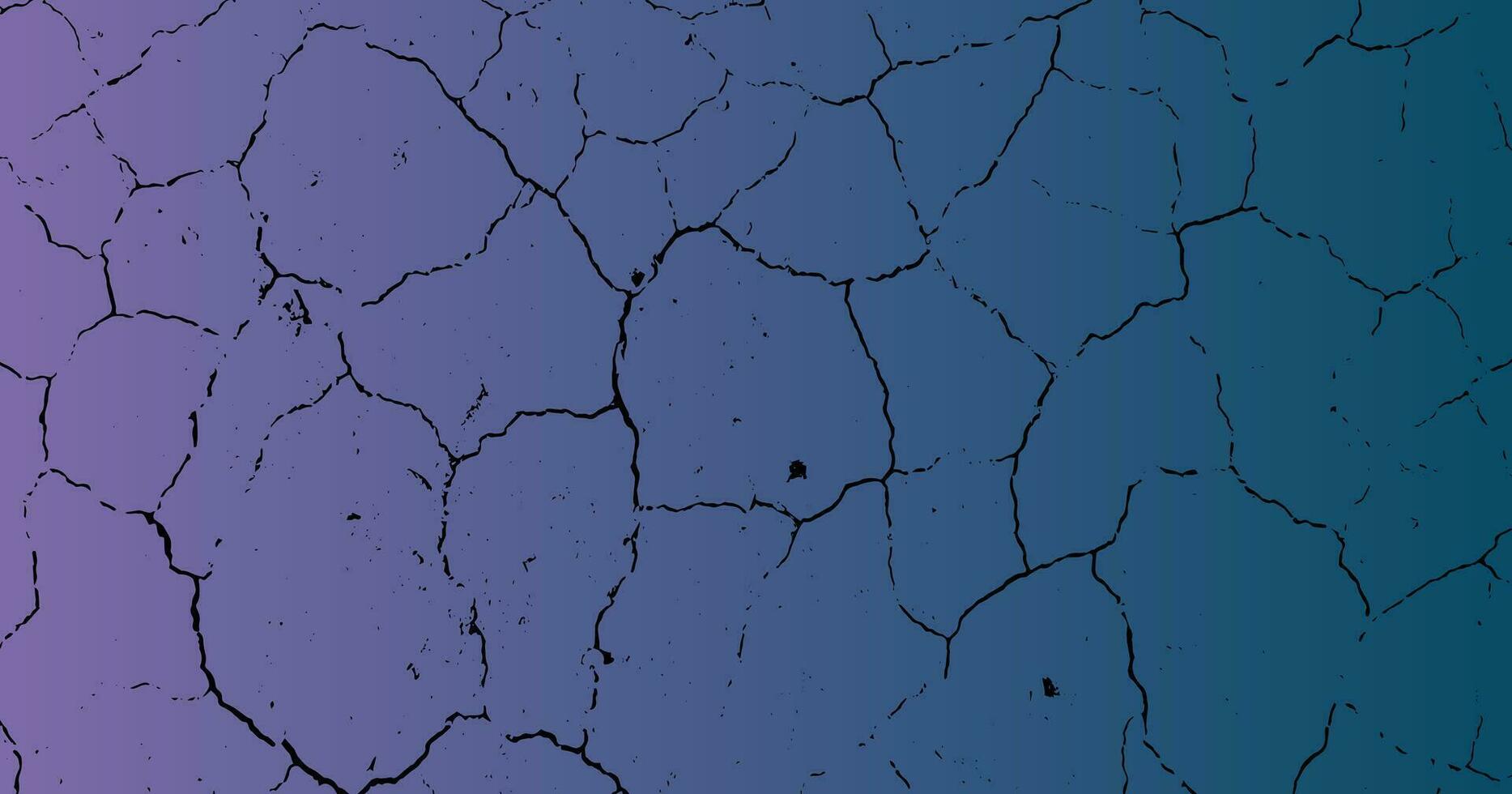 cracked wall background with blue and purple colors,  grunge texture with gradient background, noise, broken, dark, black, abstract, vector