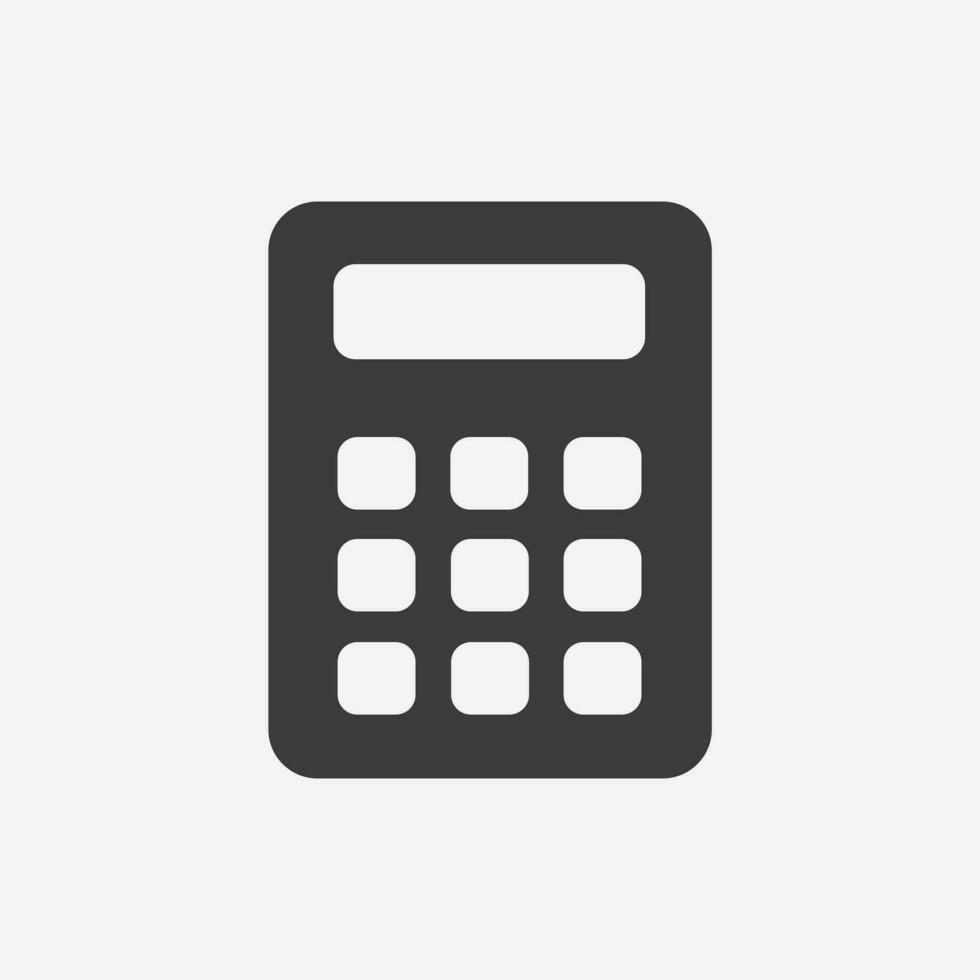 contar, matemáticas, calculadora, finanzas icono vector aislado símbolo signo