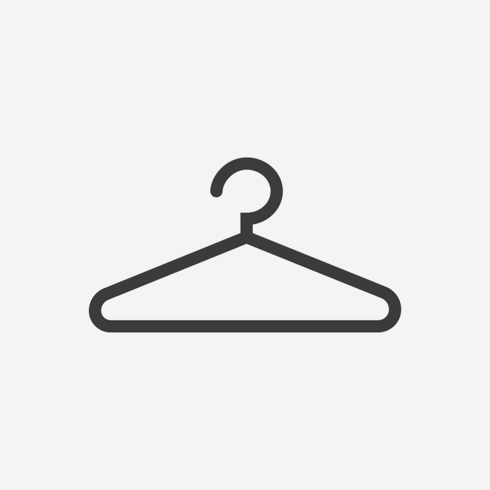 ropa percha icono vector. lavadero, moda, Saco firmar símbolo vector