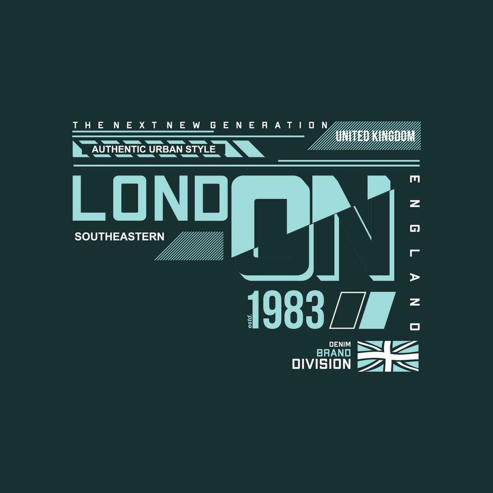 london united kingdom graphic t shirt design, typography vector, illustration, casual style vector