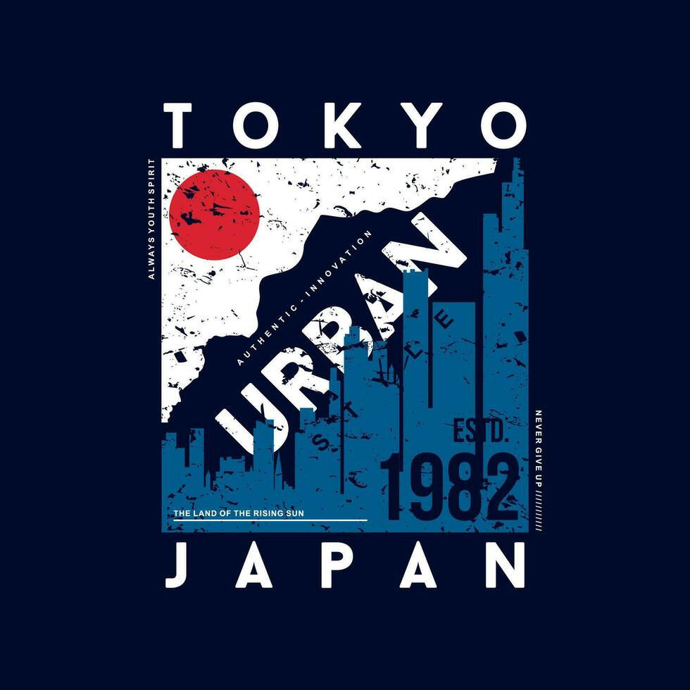 tokio Japón, este Asia, gráfico diseño, tipografía vector, ilustración, para impresión t camisa, frio moderno estilo vector