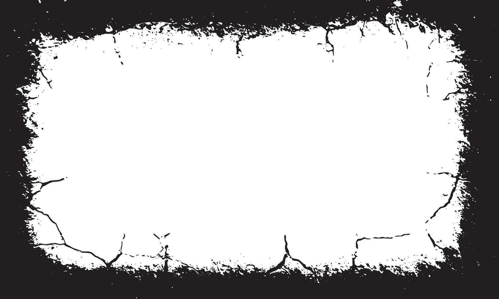 grunge frame with black and white paint vector