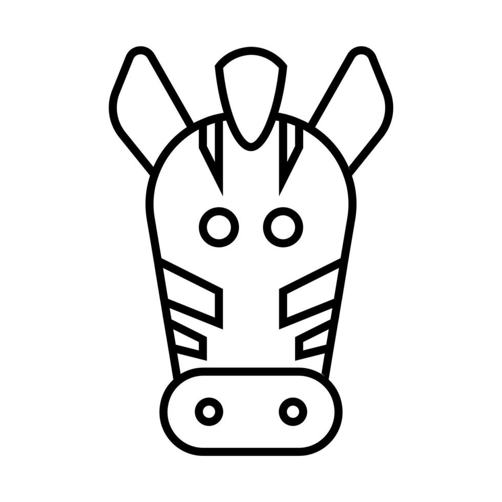 zebra icon, sign, symbol in line style vector