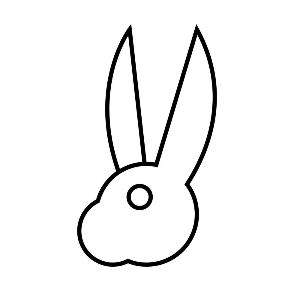 rabbit icon, sign, symbol in line style vector