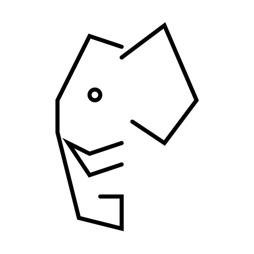 elephant icon, sign, symbol in line style vector