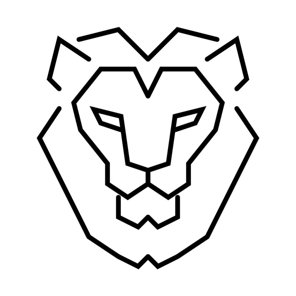 lion icon, symbol, sign line style vector