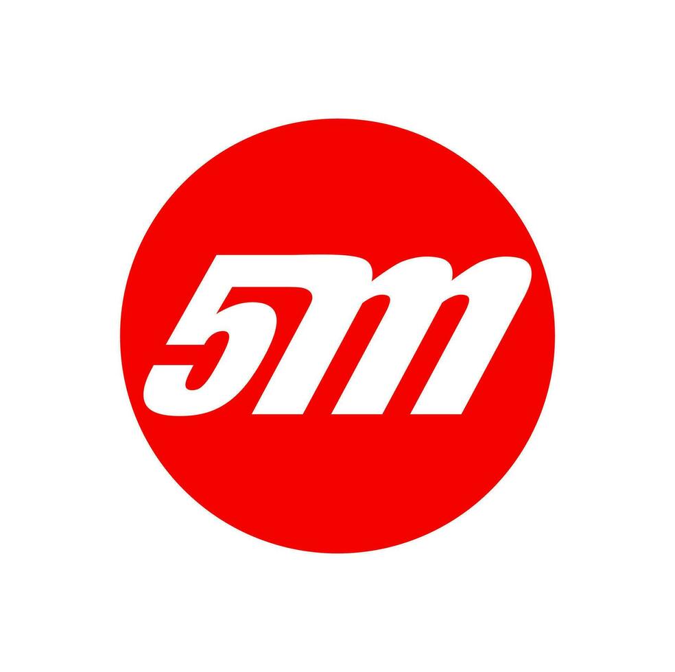 5m followers celebration symbol. 5 million  vector icon.