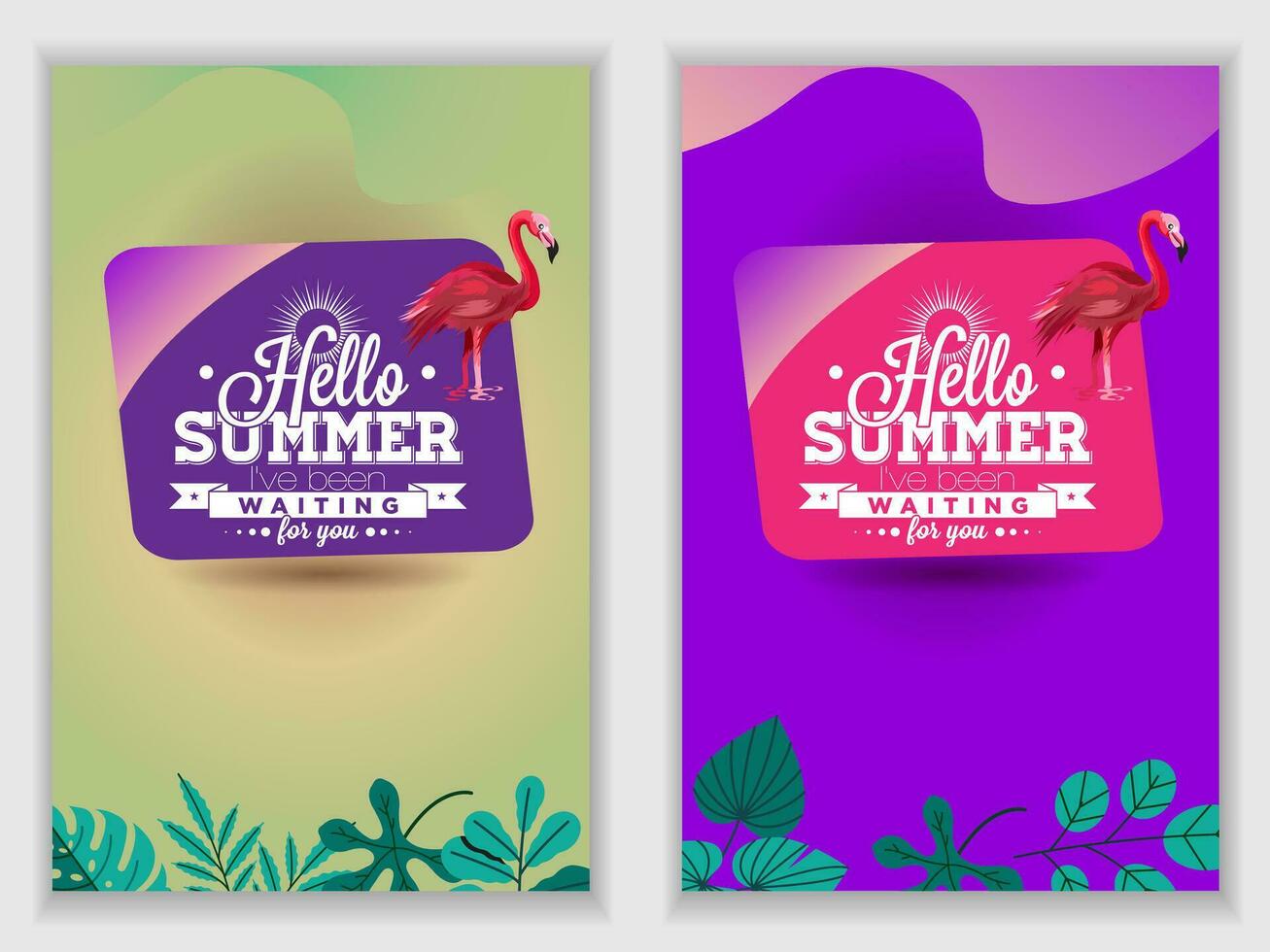 verano rebaja bandera y póster diseño con tropical playa antecedentes vector. realista grande y súper rebaja verano vacaciones antecedentes diseño. vector