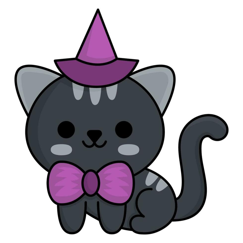 Cute Sitting Cat Icon. Funny Cartoon Character. Kawaii Animal