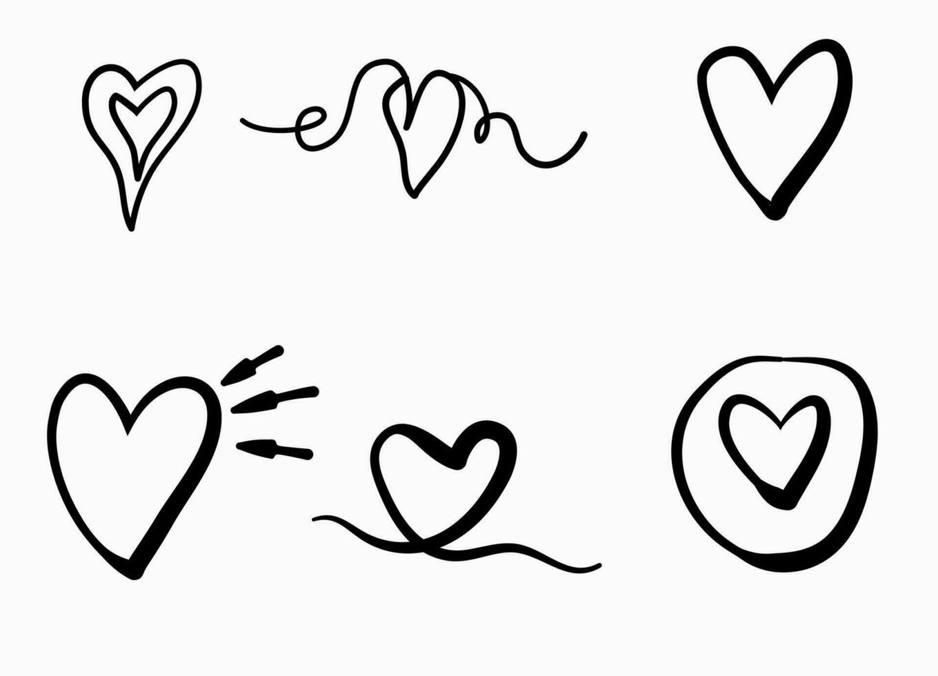 Love doodle hand drawn vector