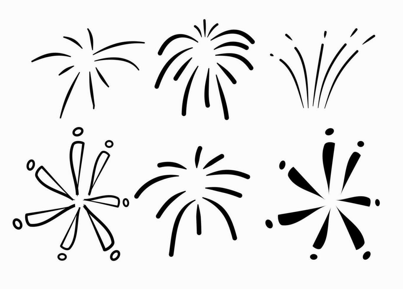 Cute Doodle firework vector