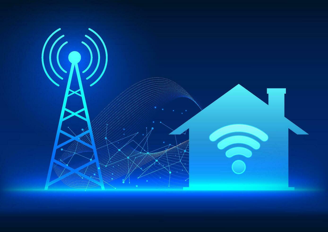 Transmission tower technology It is a technology that sends a signal into the household. able to communicate and access to the Internet and entertainment vector