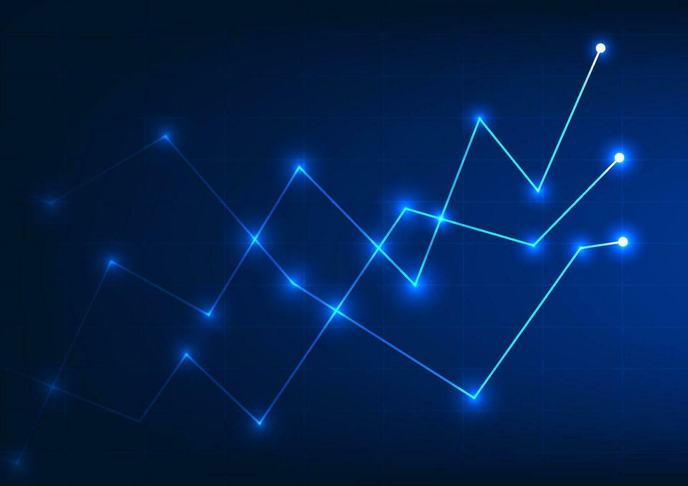 Graph technology background It is a technology that shows the price of growth within the company to understand the profit and loss of the company. Use the blue line to show the price. vector