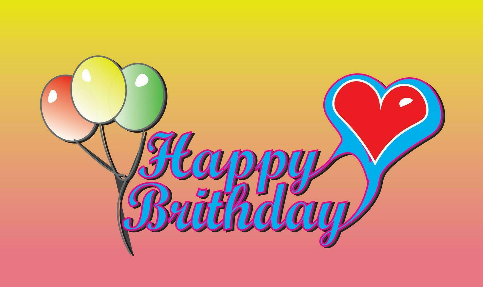 happy birthday sticker editable vector