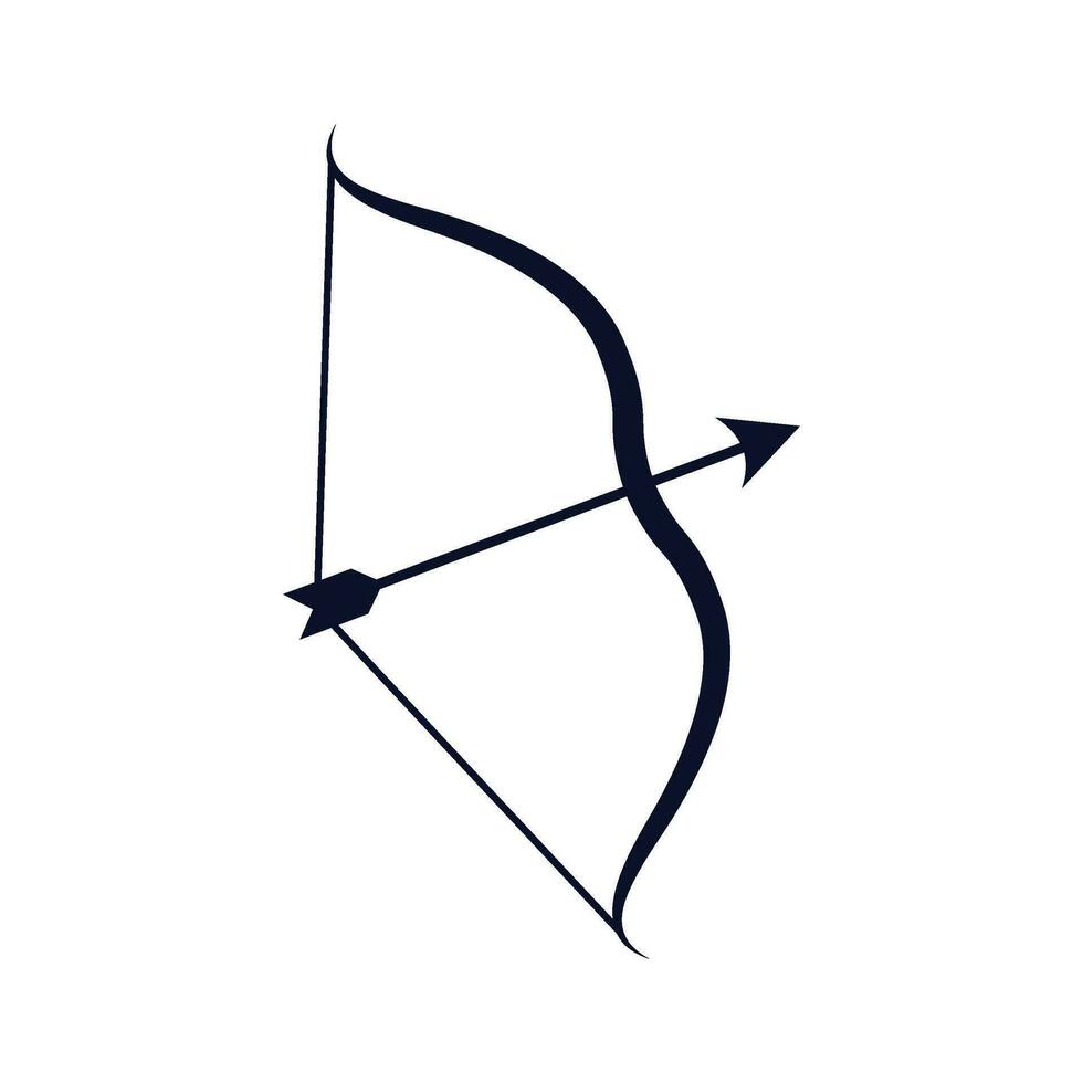 Bow and arrow vector icon