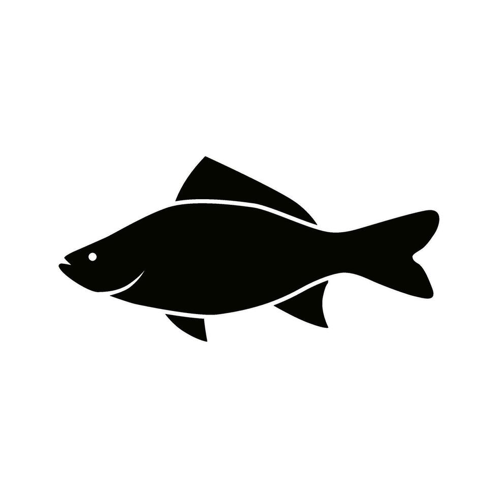 fish flat style vector logo