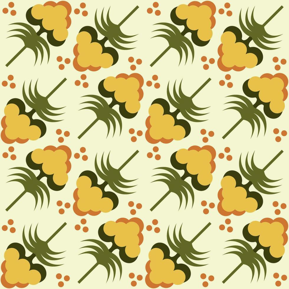 Seamless Textile Fabric Flower Damask Pattern Wallpaper Background vector