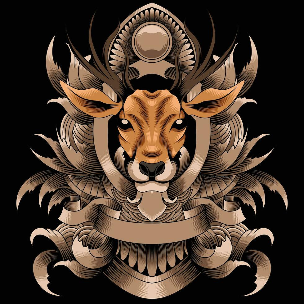 Deer head vector illustration