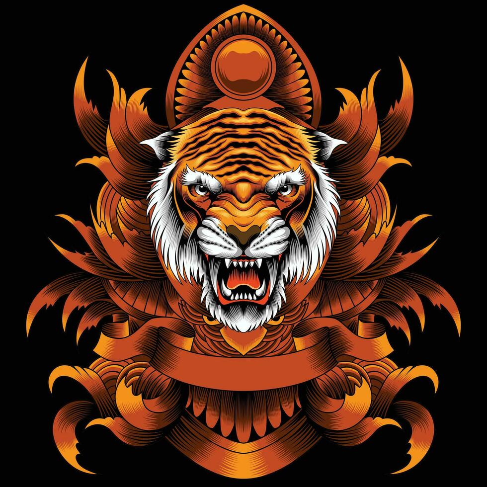 Tiger head vector illustration