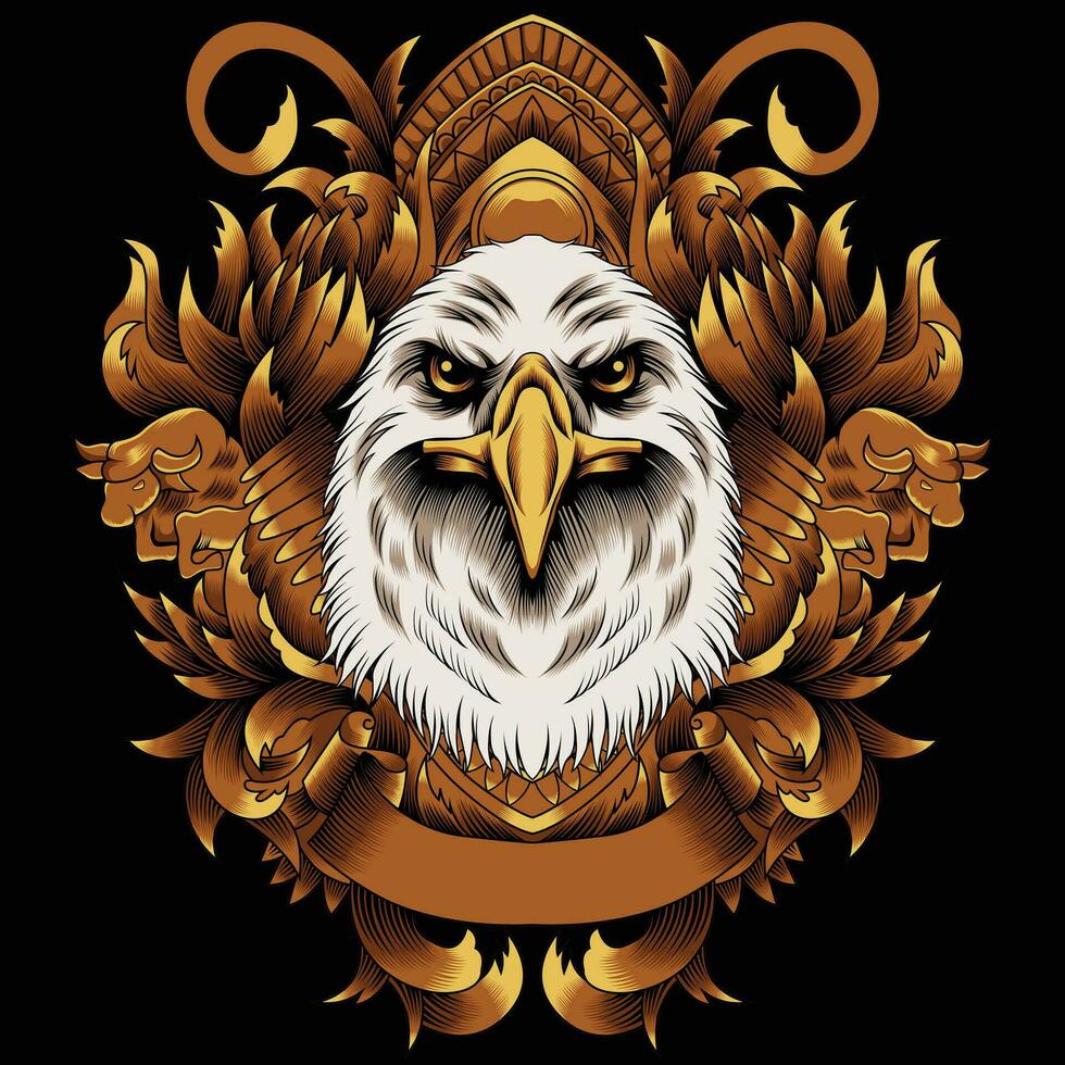 Eagle head vector illustration