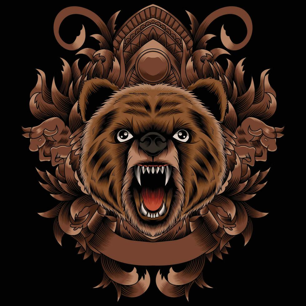 Bear head vector illustration