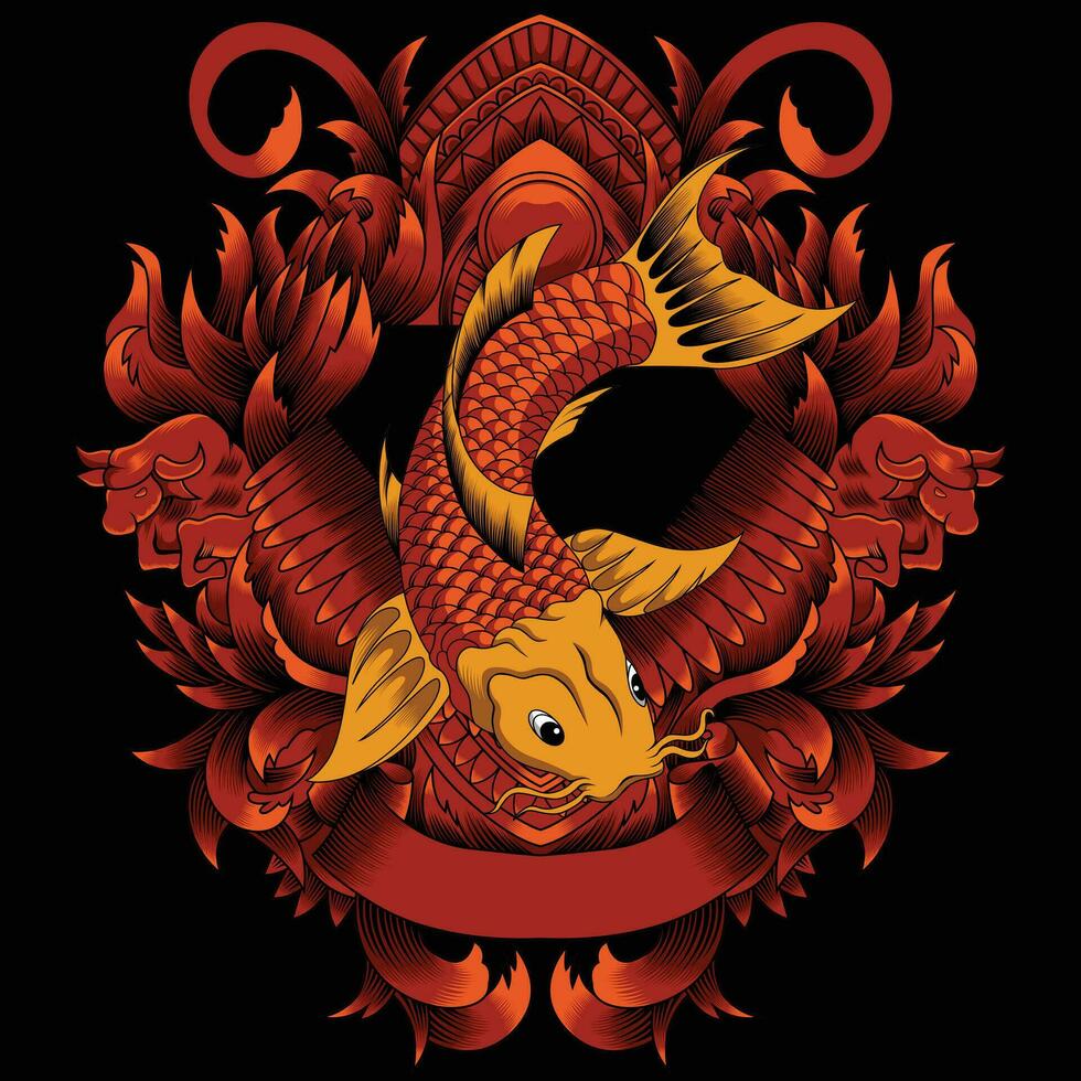 Koi fish vector illustration