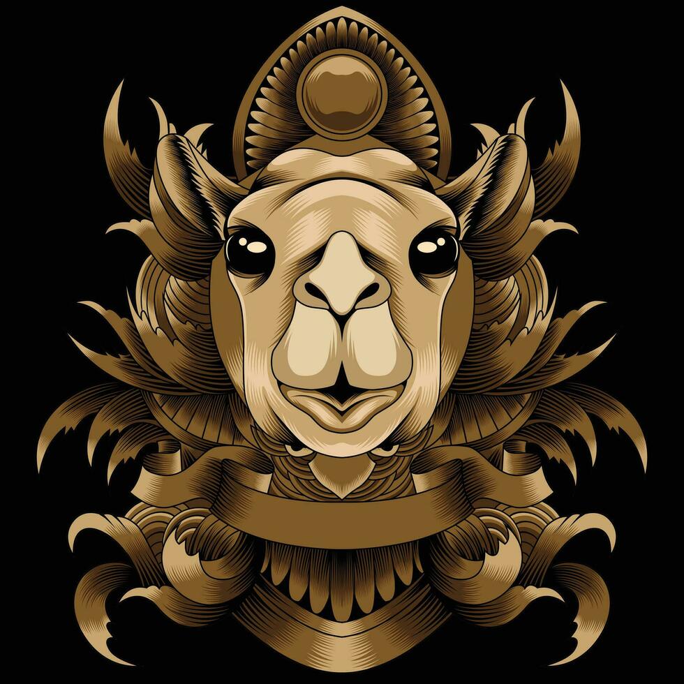 camello cabeza vector ilustración