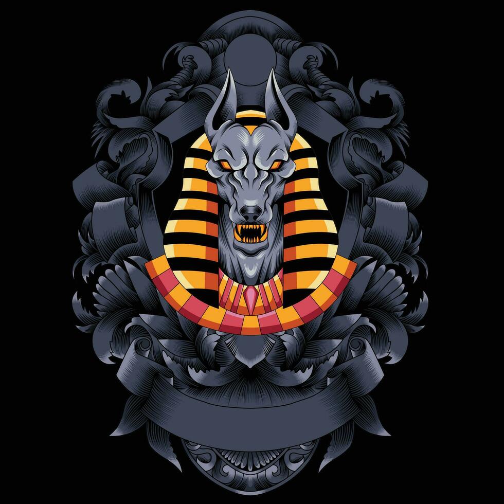 anubis vector ilustración