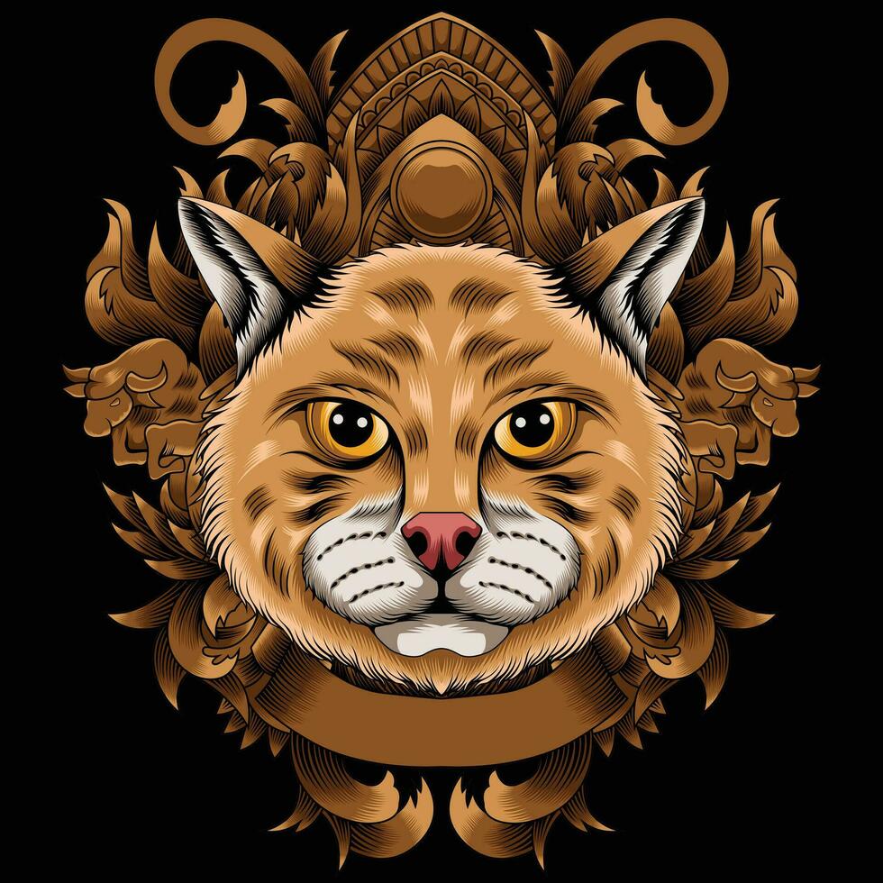 Cat head vector illustration