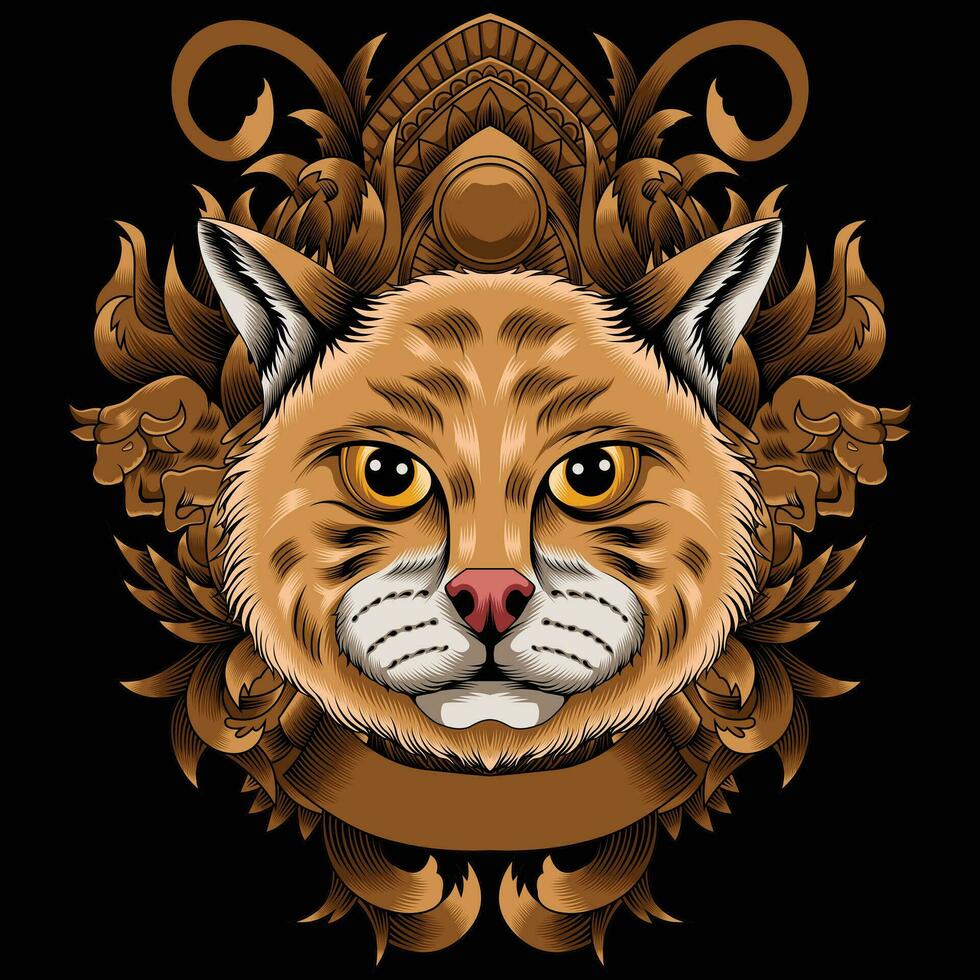 Cat head vector illustration