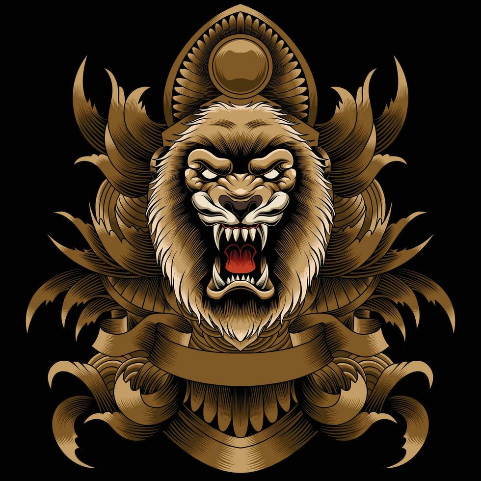 Lion head vector illustration