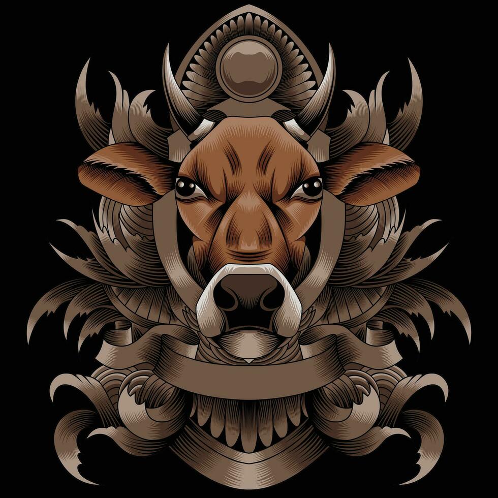 Cow head vector illustration