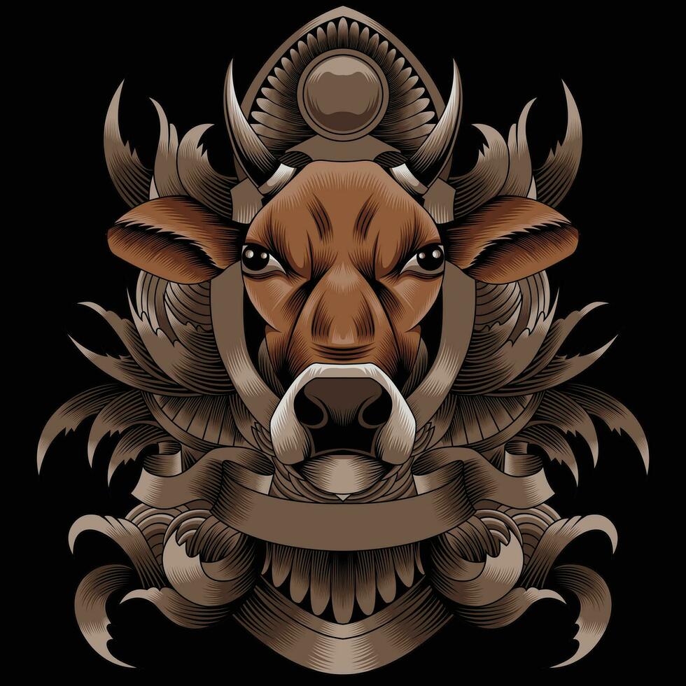 Cow head vector illustration