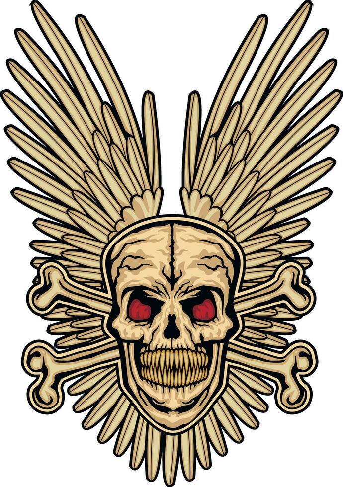 Gothic sign with skull, grunge vintage design t shirts vector