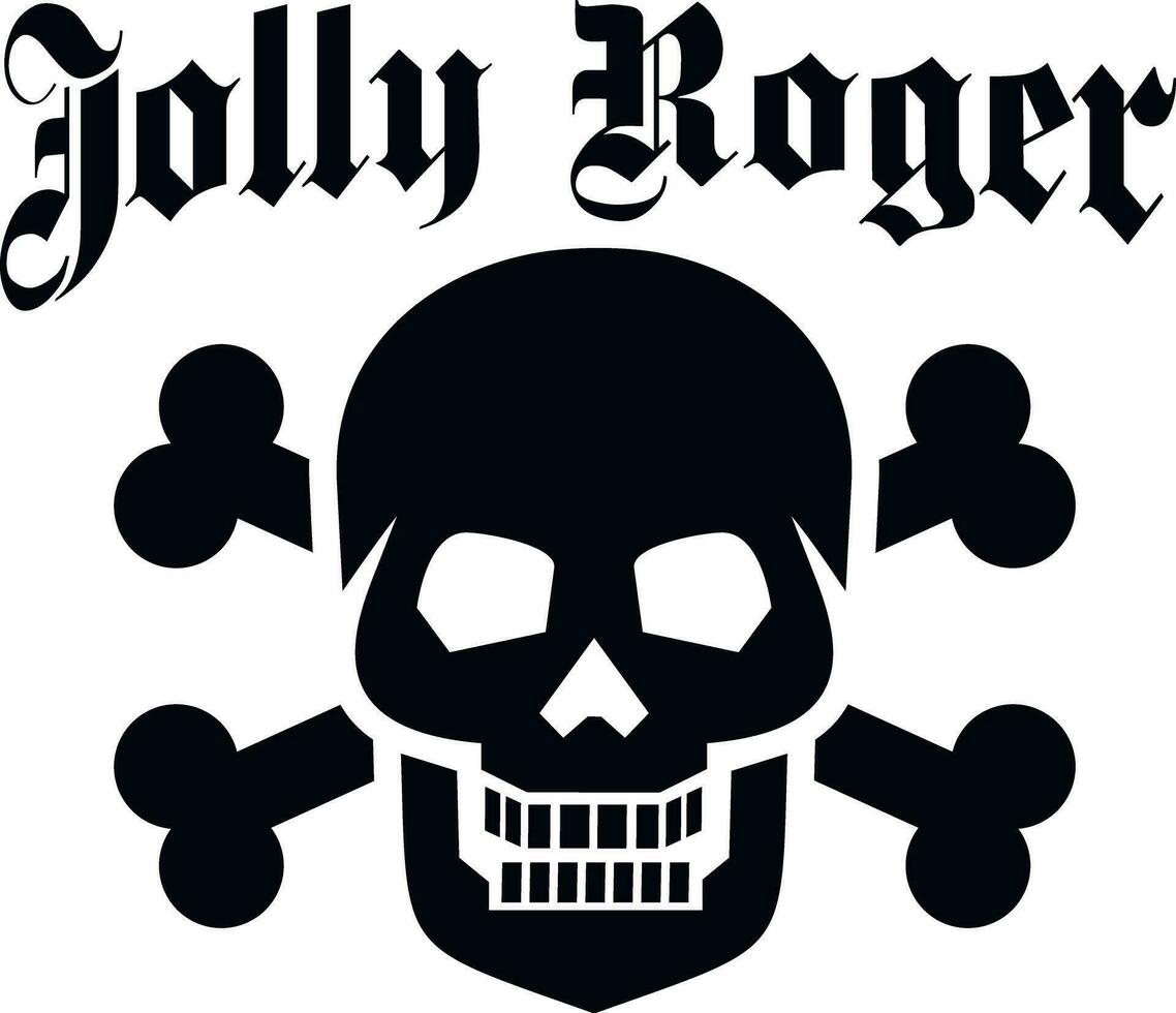 Pirat skull Jolly Roger, grunge vintage design t shirts vector