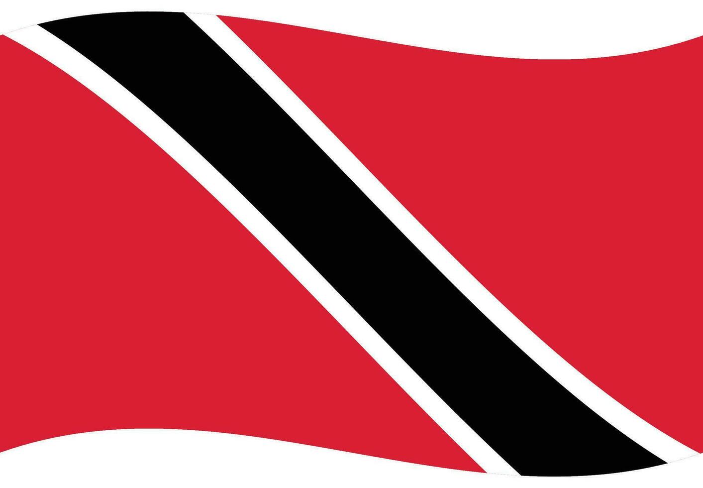 Trinidad and Tobago flag wave. Trinidad and Tobago flag. Flag of Trinidad and Tobago vector