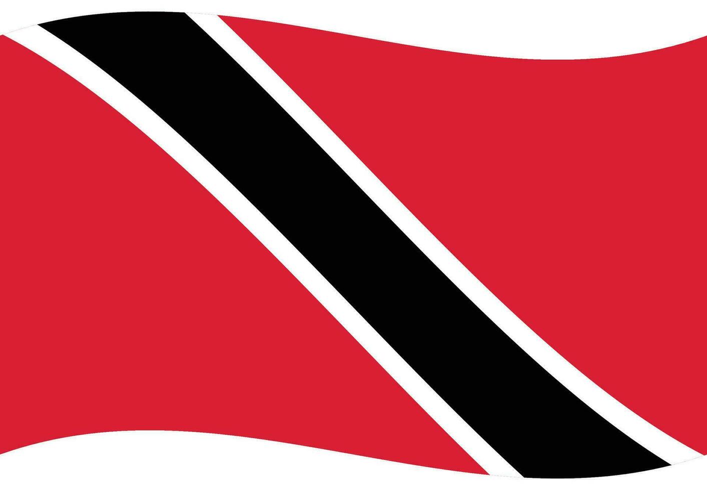 Trinidad and Tobago flag wave. Trinidad and Tobago flag. Flag of Trinidad and Tobago vector