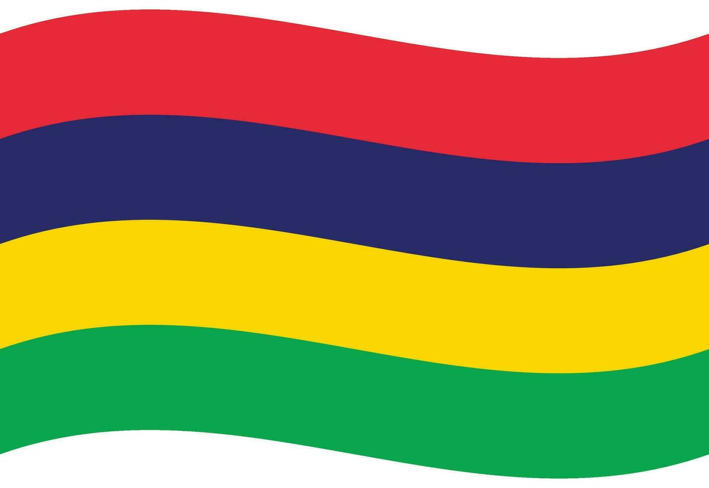 Mauritius flag wave. Mauritius flag. Flag of Mauritius vector