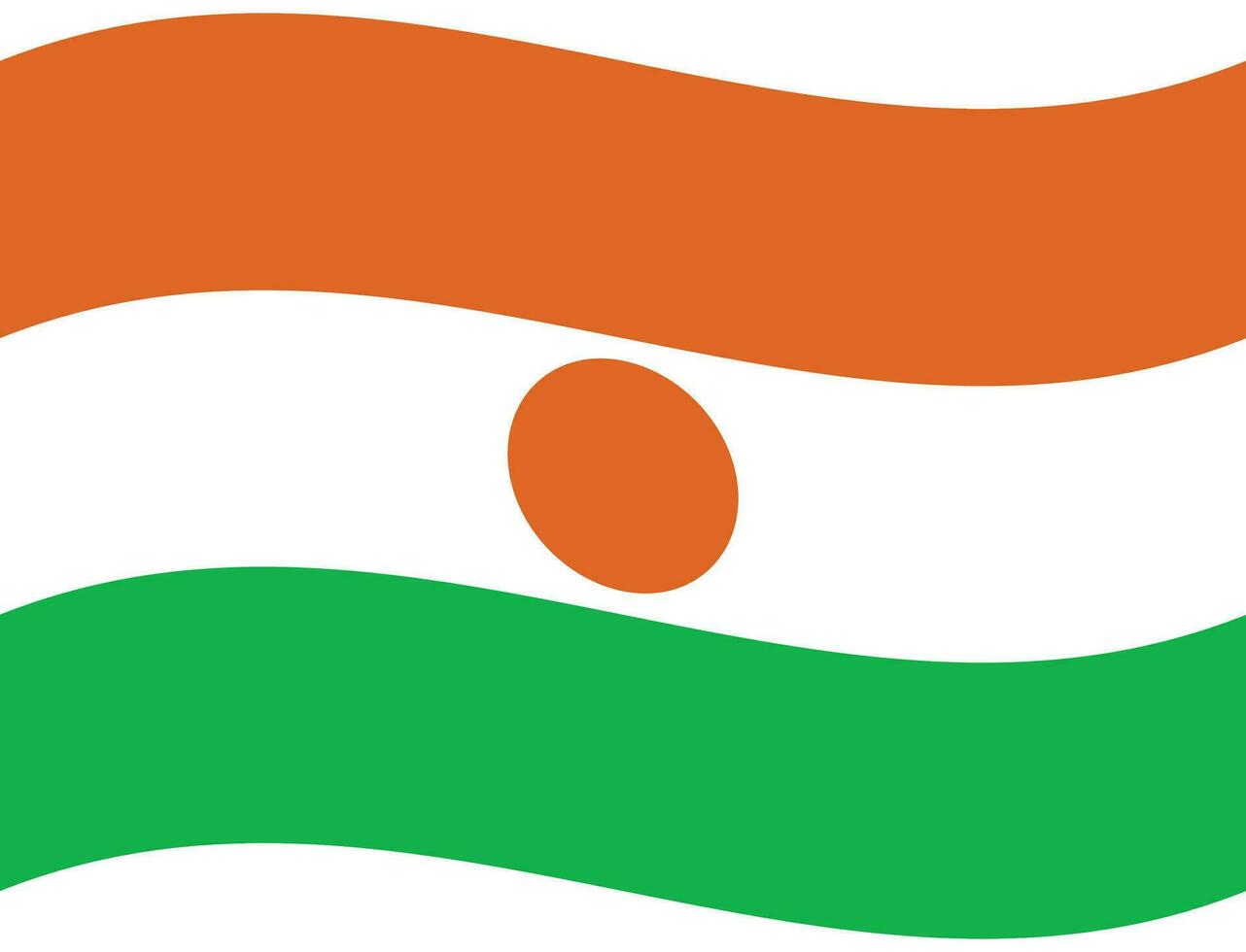 Niger flag wave. Niger flag. Flag of Niger vector