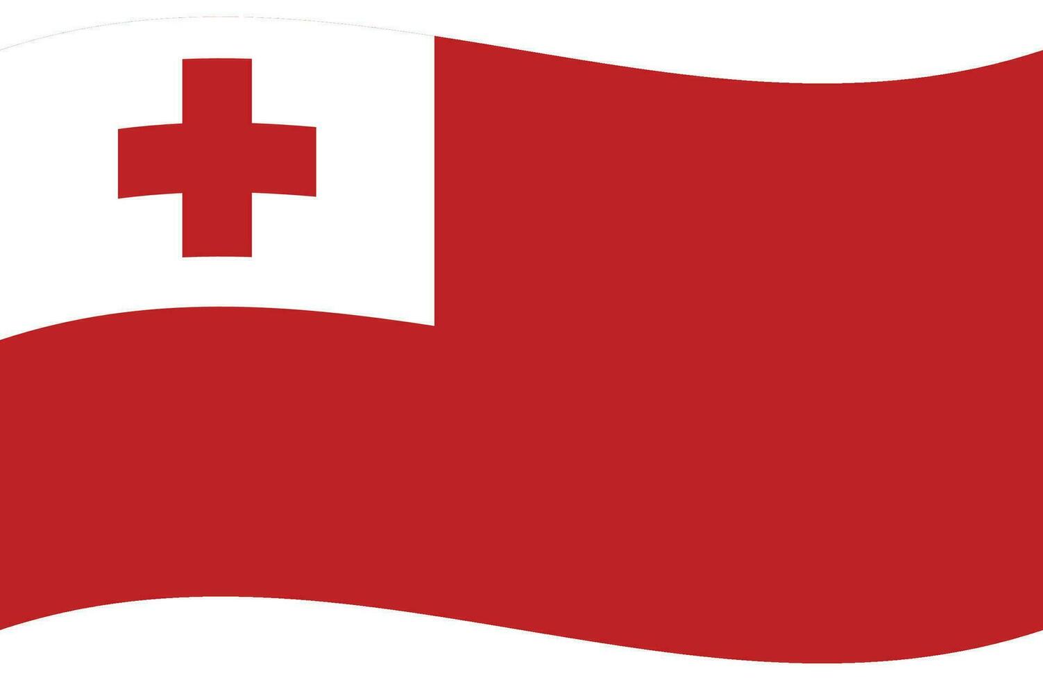 Tonga flag. Tonga flag wave. Flag of Tonga vector