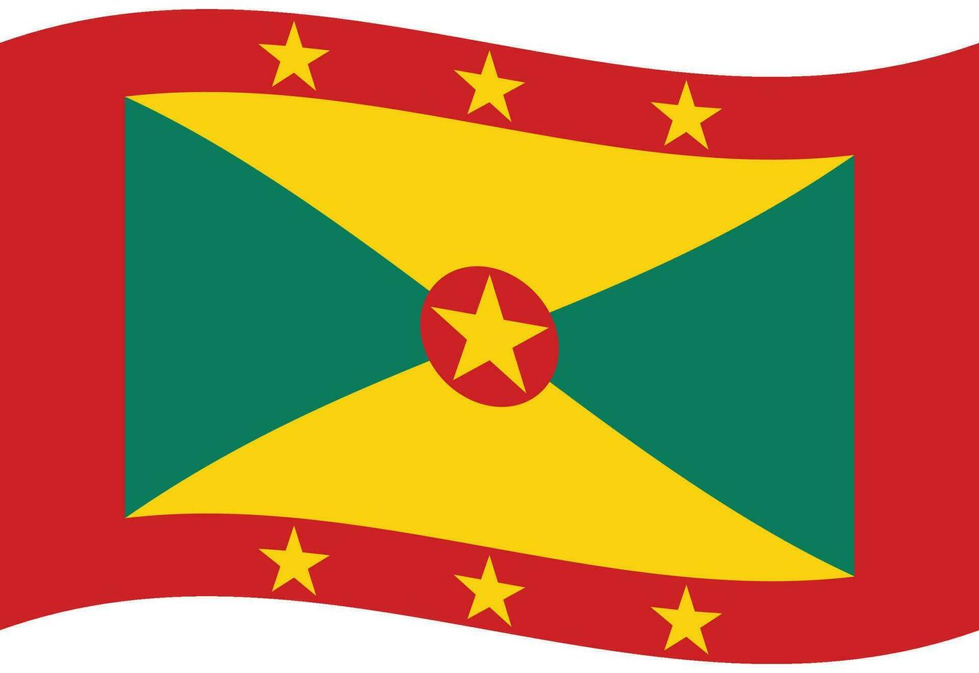 Grenada flag wave. Grenada flag. Flag of Grenada vector