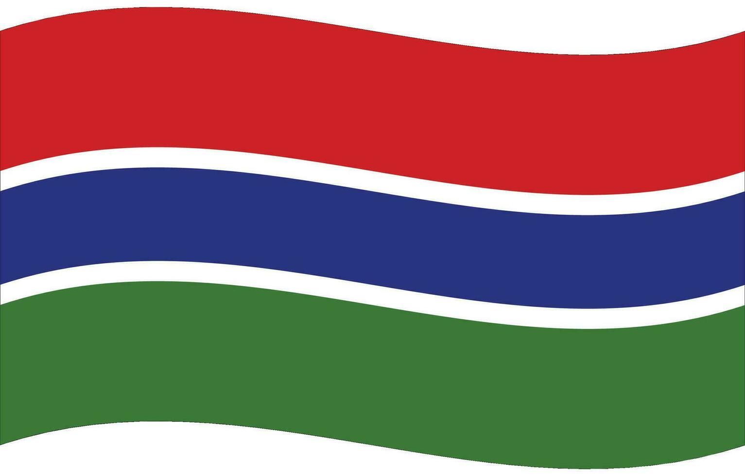 Gambia flag wave. Gambia flag. Flag of Gambia vector