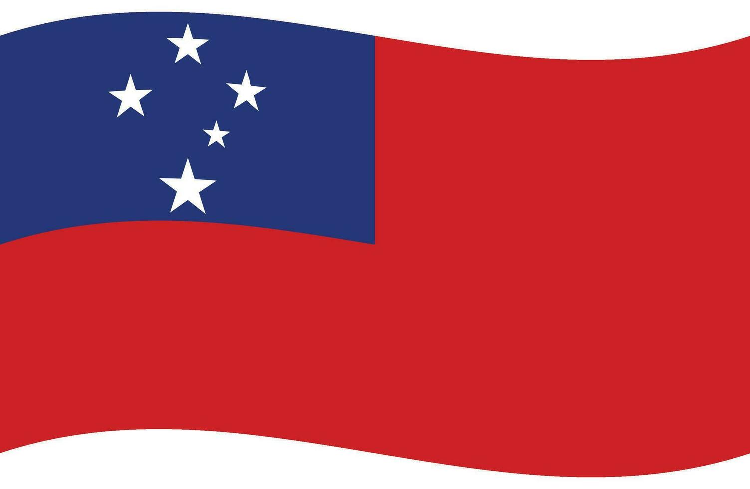 Samoa bandera ola. Samoa bandera. bandera de Samoa vector