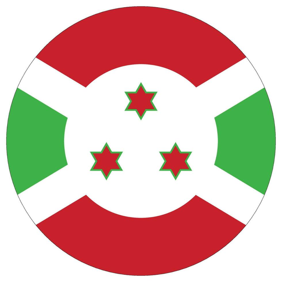 Burundi bandera en círculo. bandera de Burundi redondo forma vector