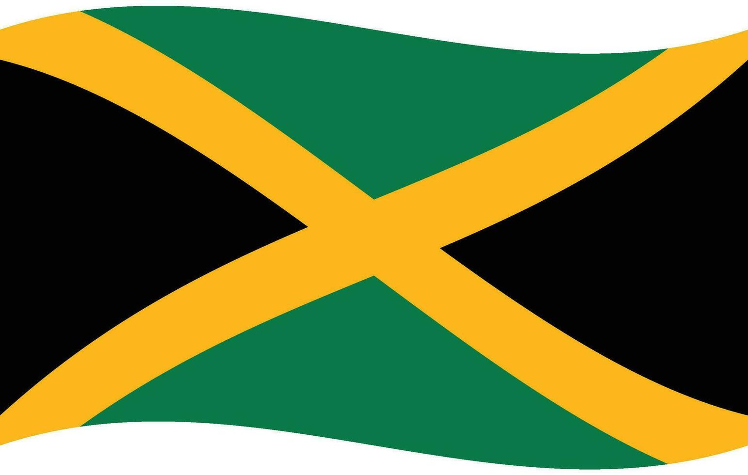 Jamaica flag wave. Jamaica flag. Flag of Jamaica vector