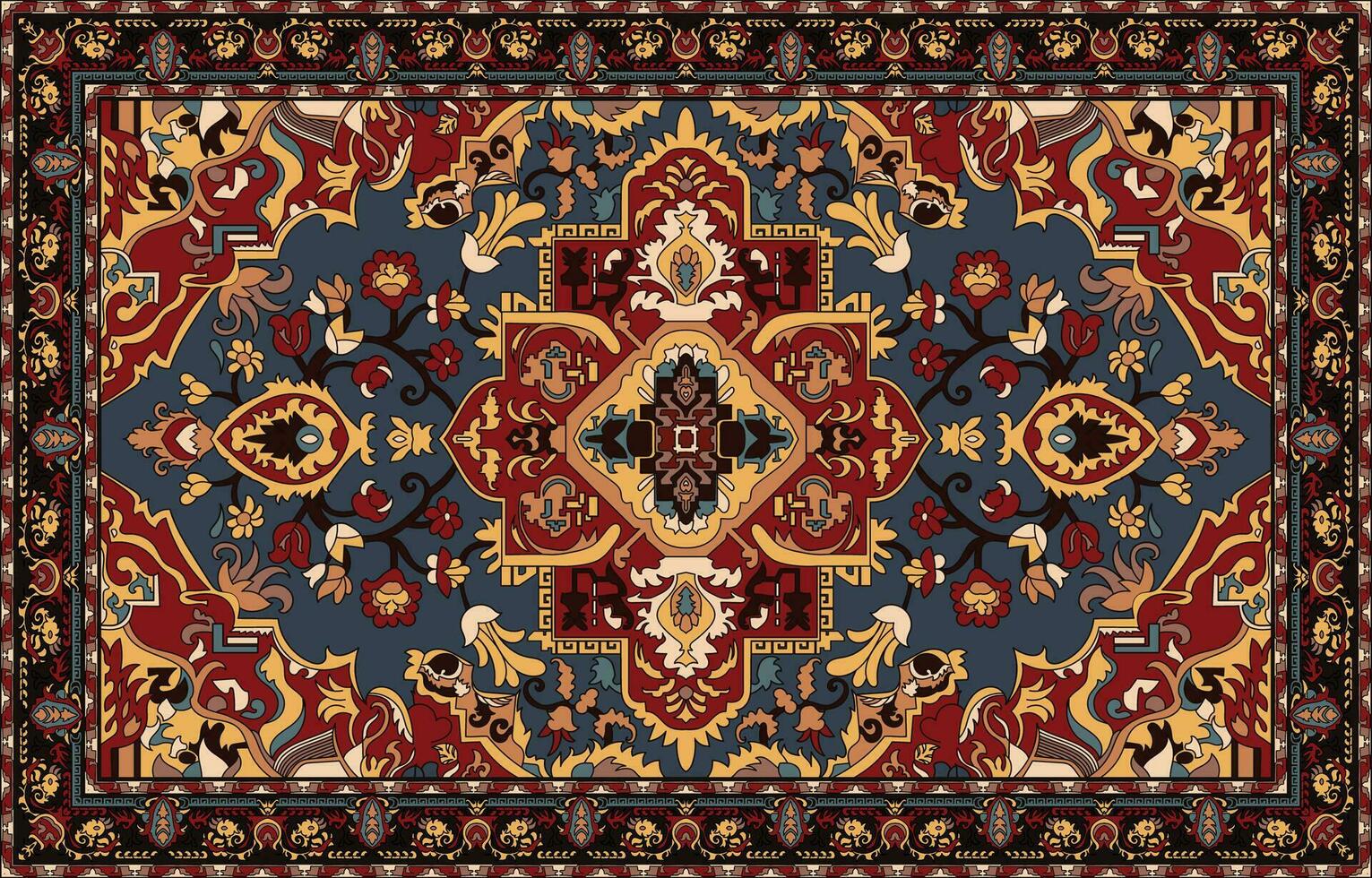 vistoso ornamental vector diseño para alfombra, tapis, yoga estera. geométrico étnico clipart. árabe ornamental alfombra con decorativo elementos.persian alfombra,