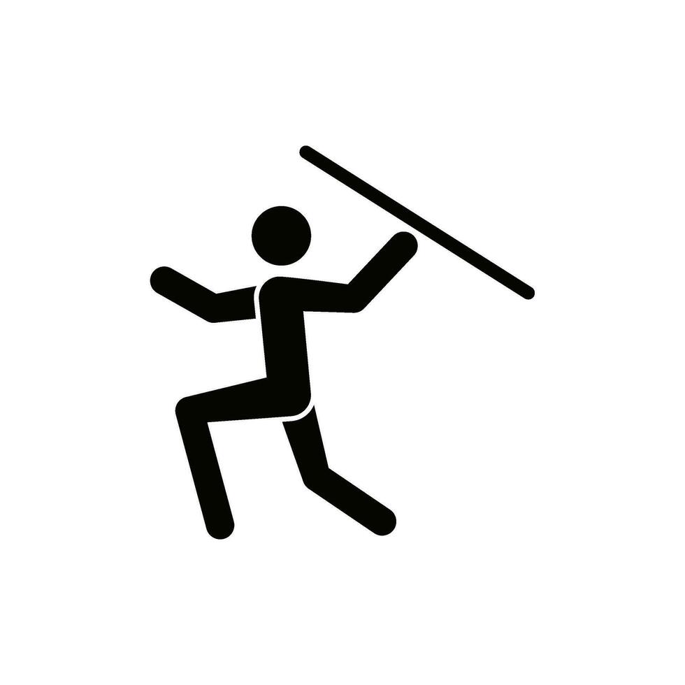 Javelin throw icon vector