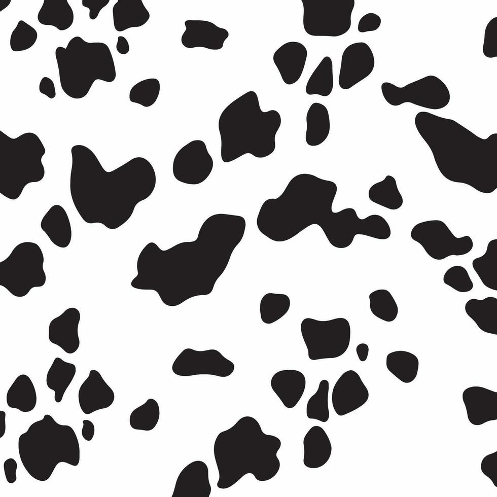 Dalmatian Dog Pattern Background. Abstract Animal Skin Print Design. Flat Vector Illustration.
