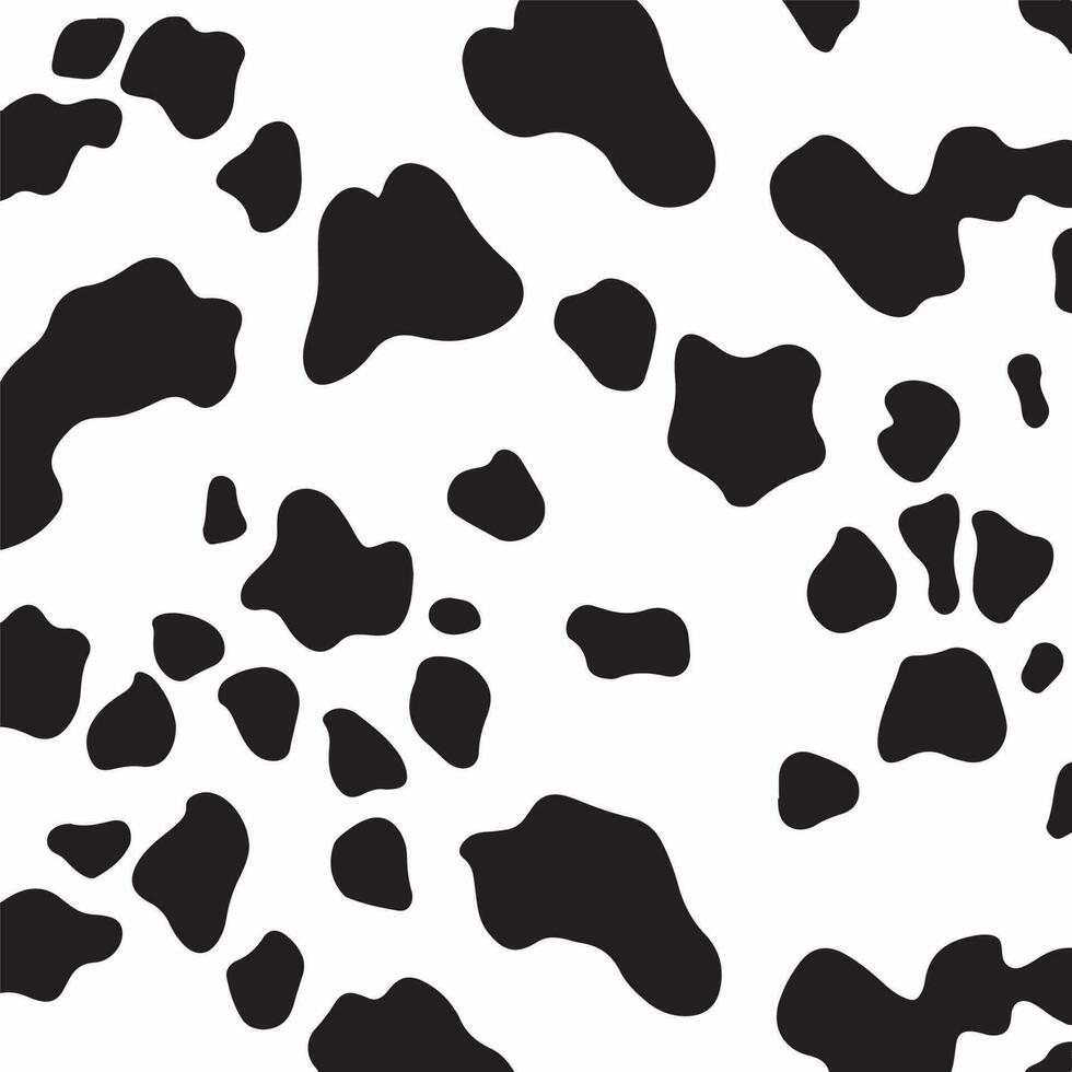 Dalmatian Dog Pattern Background. Abstract Animal Skin Print Design. Flat Vector Illustration.