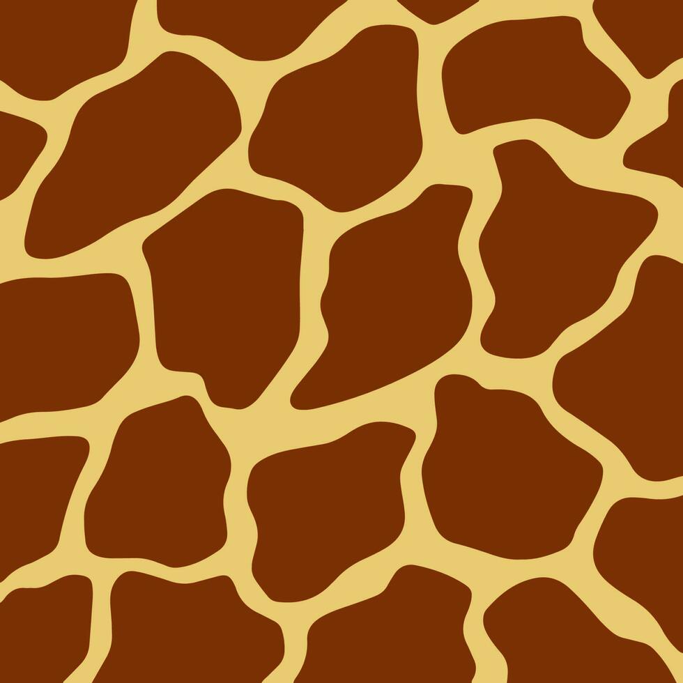 Giraffe Pattern Background. Abstract Wild Animal Skin Print Design. Flat Vector Illustration.